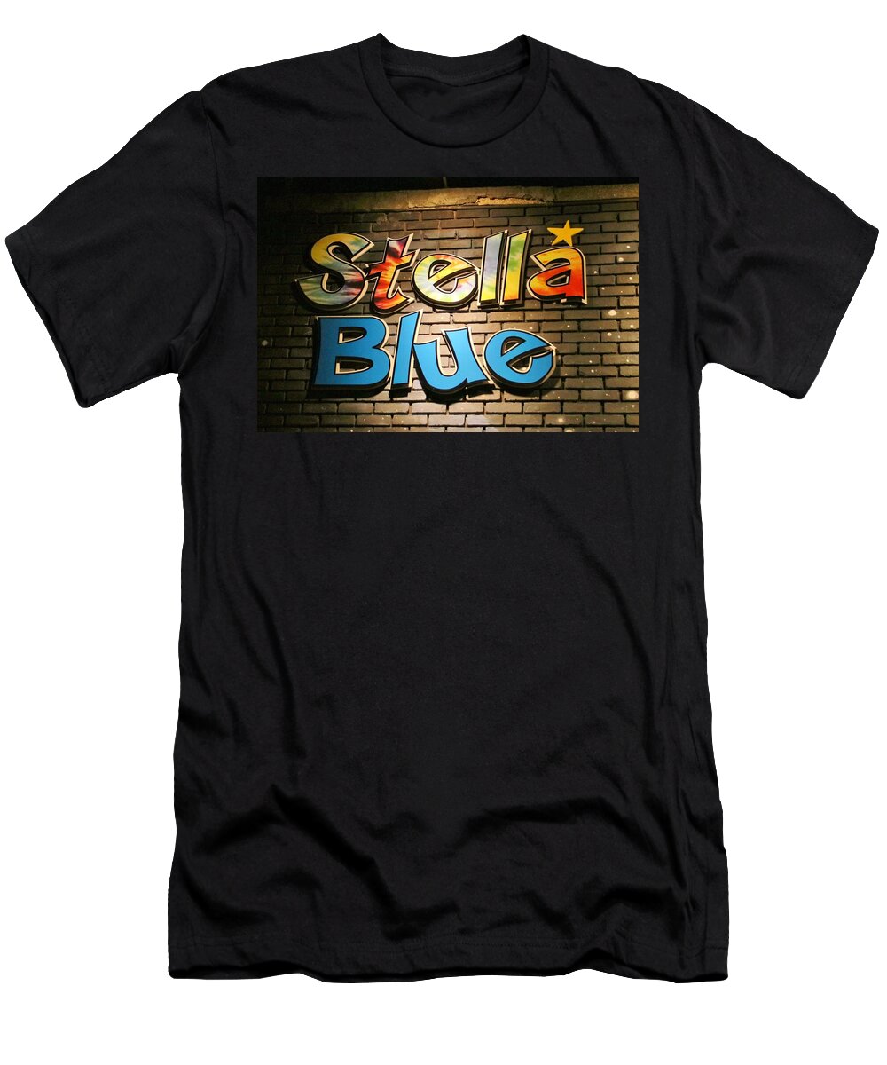Karen Silvestri T-Shirt featuring the photograph Sign Of Stella Blue by Karen Silvestri
