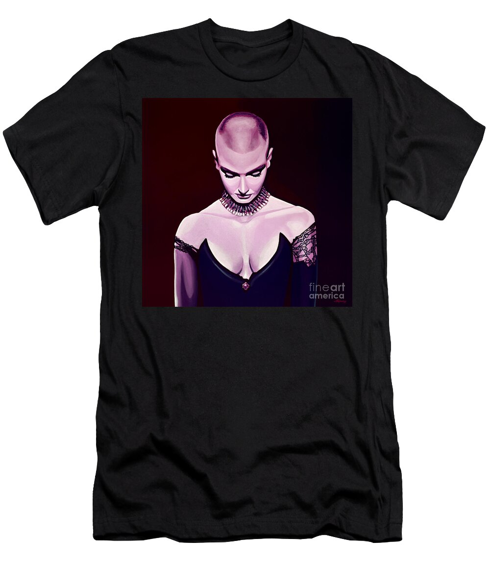 Sinead Oconnor T-Shirt featuring the painting Sinead O'Connor by Paul Meijering