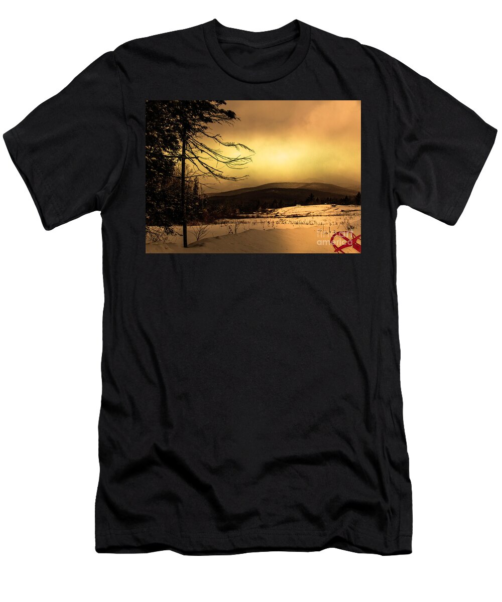 Greeting Card T-Shirt featuring the photograph Sledding by Mim White