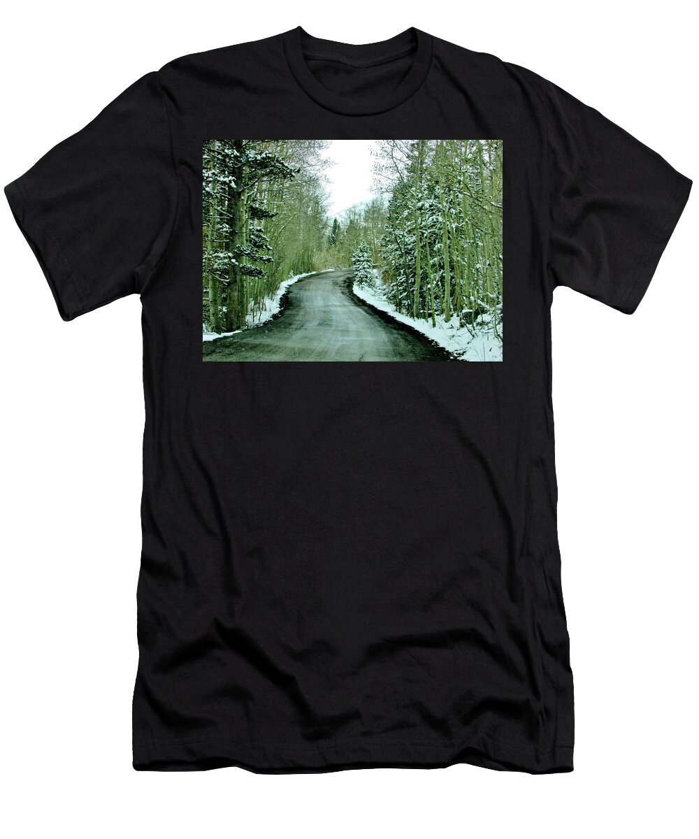 Sky T-Shirt featuring the photograph Slippery Slope by Marilyn Diaz