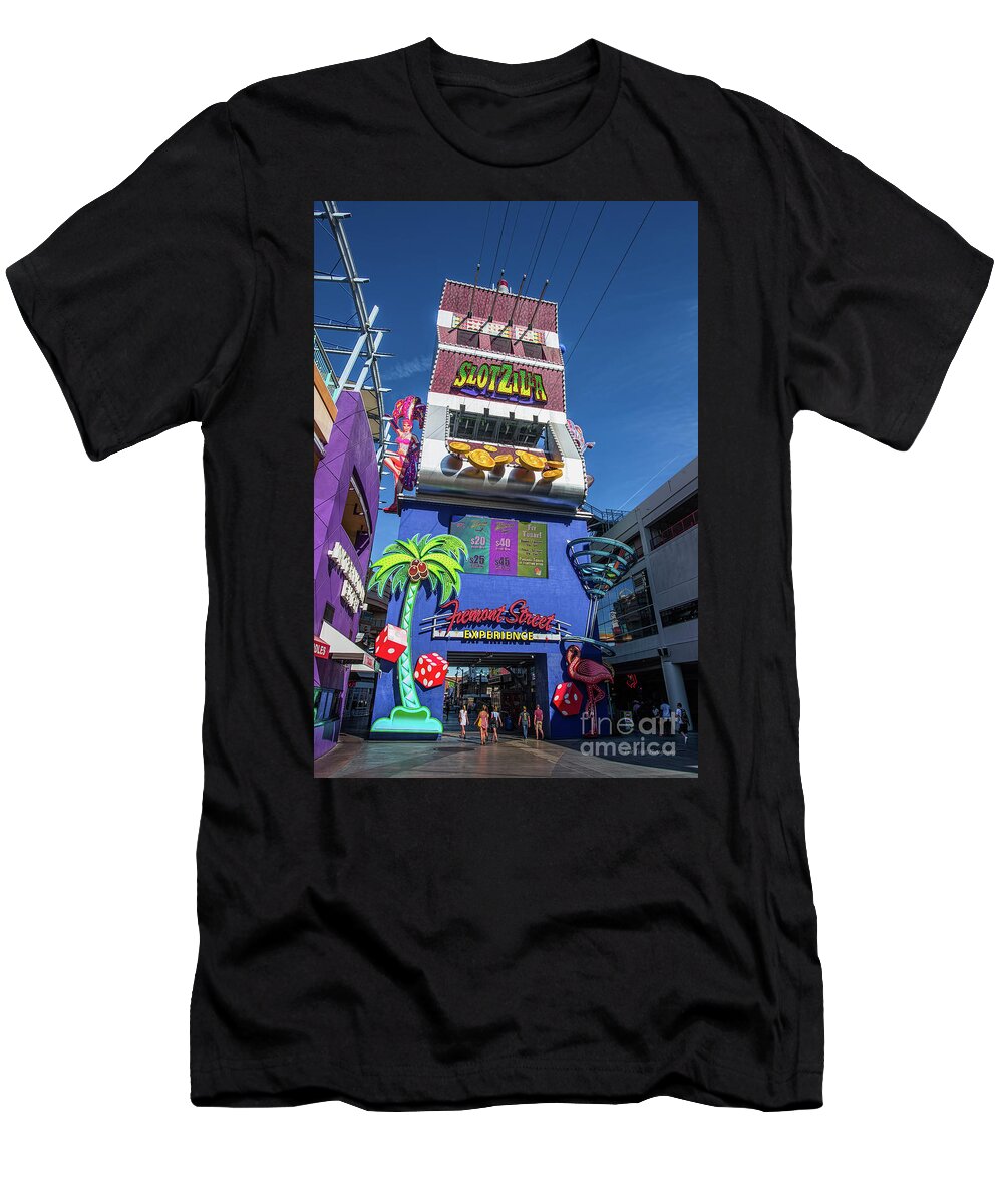 Slotzilla T-Shirt featuring the photograph SlotZilla Fremont Street in the Afternoon by Aloha Art