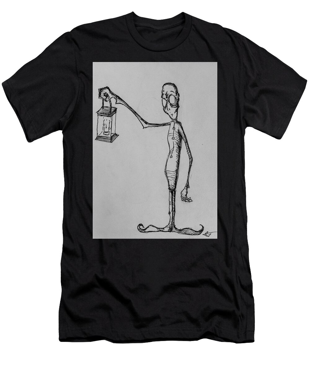 Irish T-Shirt featuring the drawing Sluagh by Jason Strong