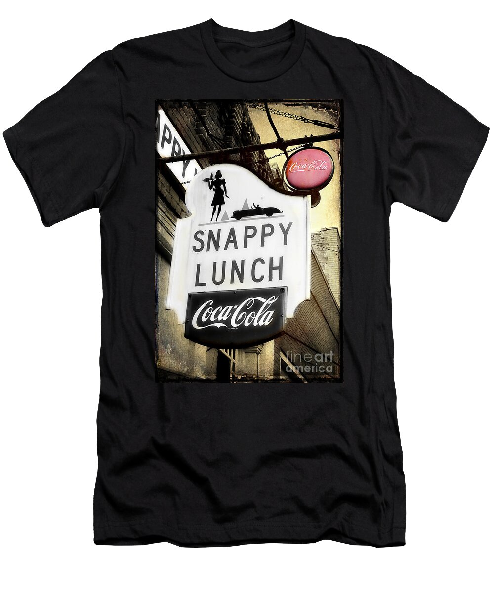 Snappy Lunch Sign T-Shirt featuring the photograph Snappy Lunch by Michael Eingle