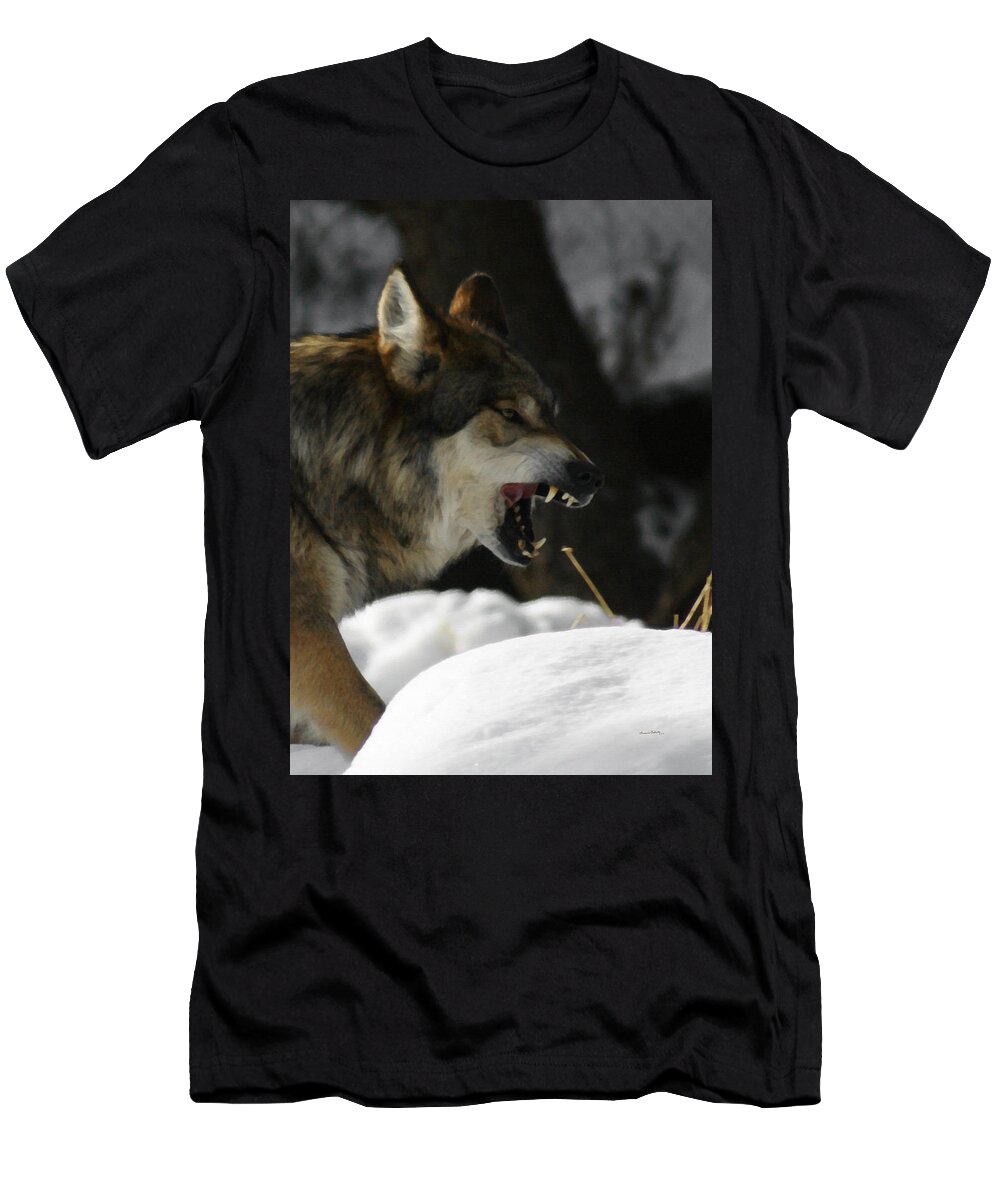 Snarling Wolf T-Shirt for Sale by Ernie Echols