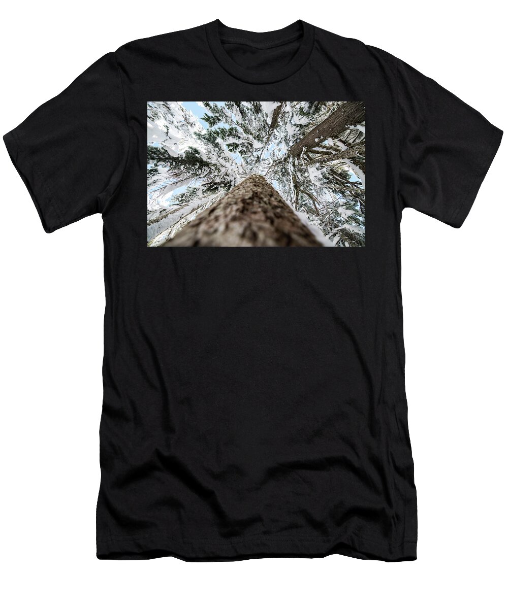 Tree T-Shirt featuring the photograph Snow Covered Trees 4 by Pelo Blanco Photo