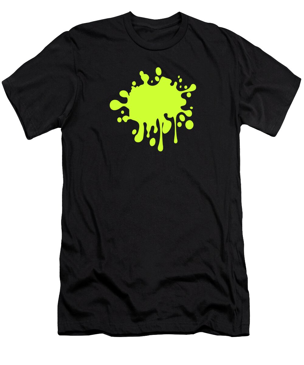 Solid Colors T-Shirt featuring the digital art Solid Electric Lime Color by Garaga Designs