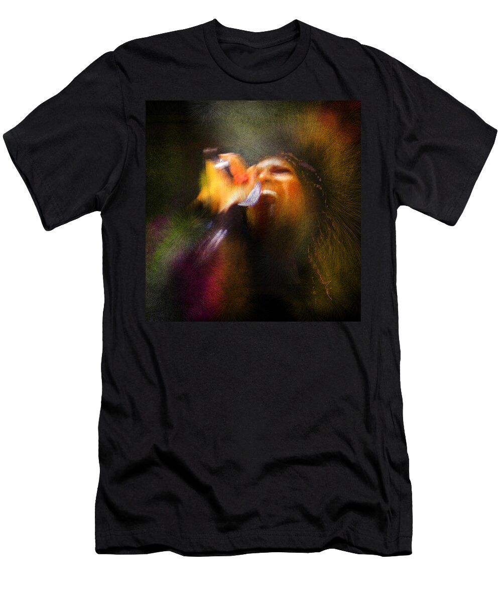 Music T-Shirt featuring the painting Soul Scream by Miki De Goodaboom