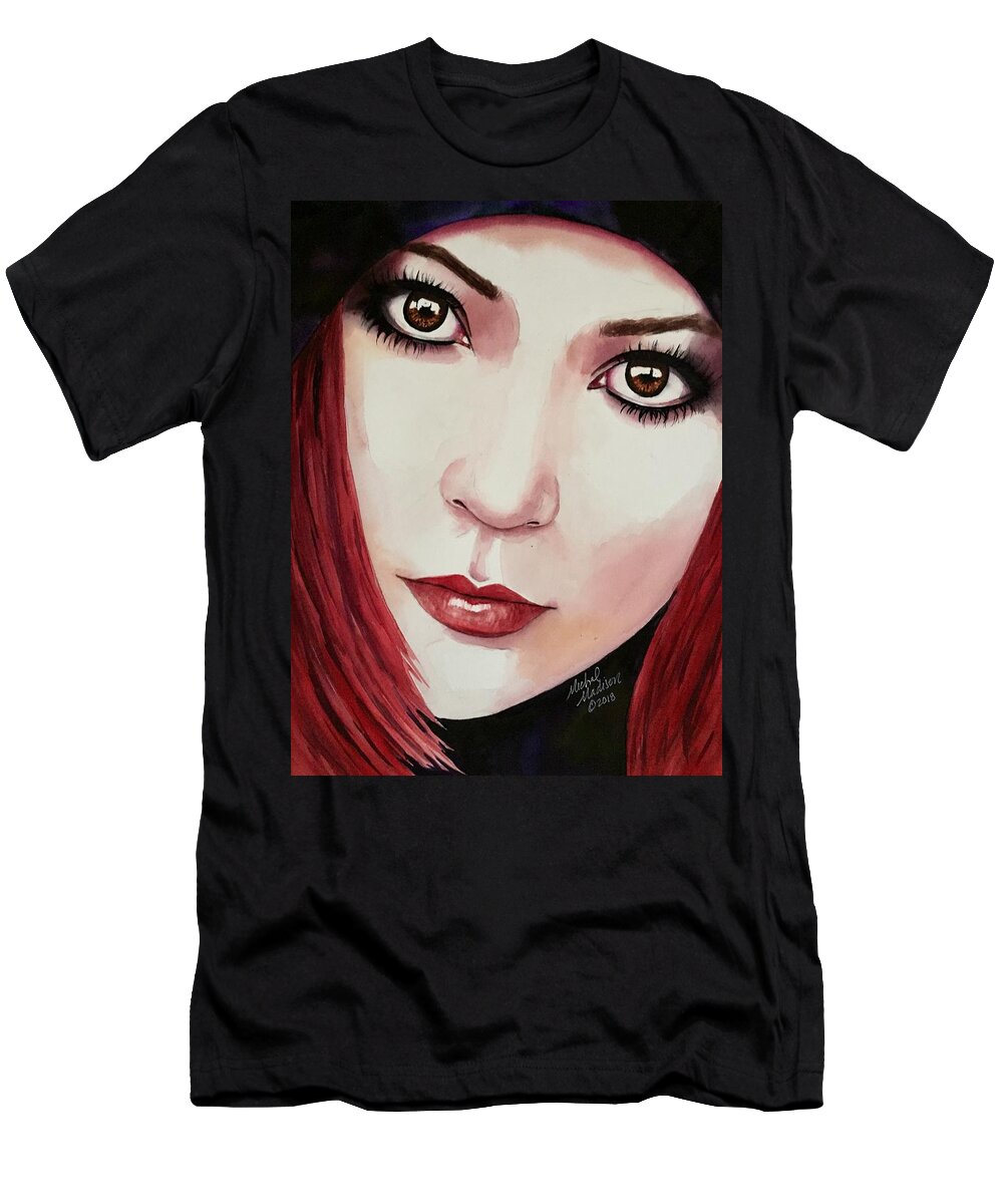 Stunning T-Shirt featuring the painting Soul Sister by Michal Madison