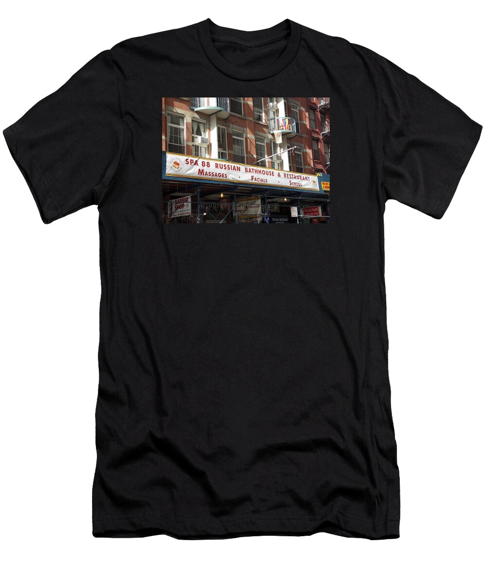 Russian T-Shirt featuring the photograph Spa 88 Russian Bathhouse and Restaurant by Nina Kindred