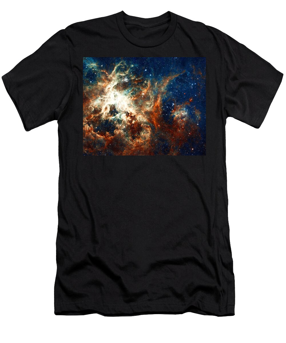 Nebula T-Shirt featuring the photograph Space Fire by Jennifer Rondinelli Reilly - Fine Art Photography