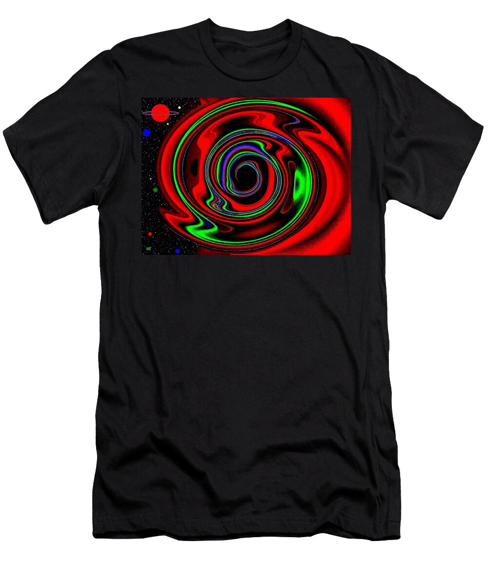 Abstract T-Shirt featuring the digital art Space Twister by Will Borden