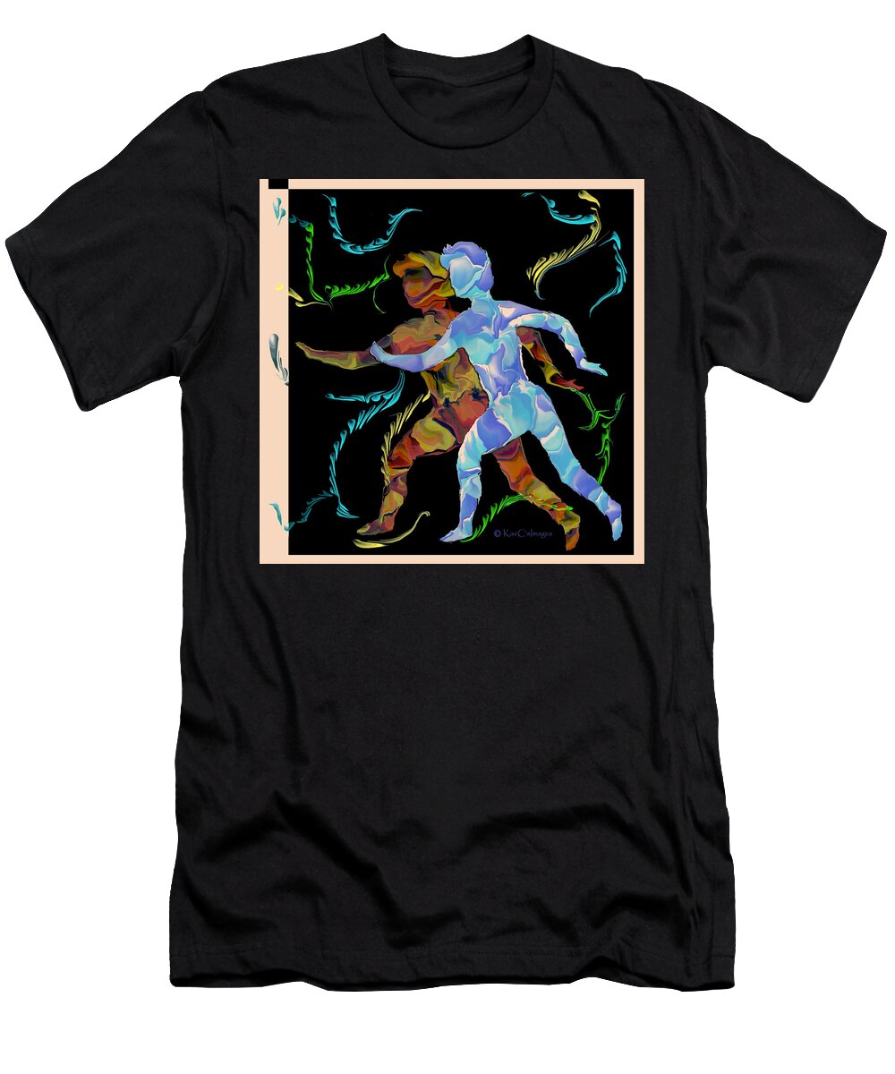 Digital Art T-Shirt featuring the digital art Spirit Chasers by Kae Cheatham