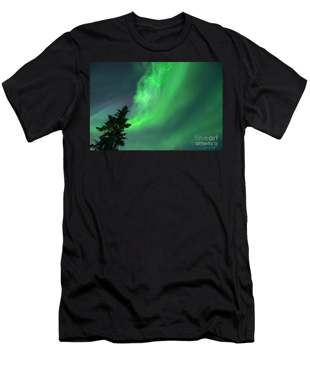 Northern Lights T-Shirt featuring the photograph Spirit in the Sky Aurora Borealis by Joanne West