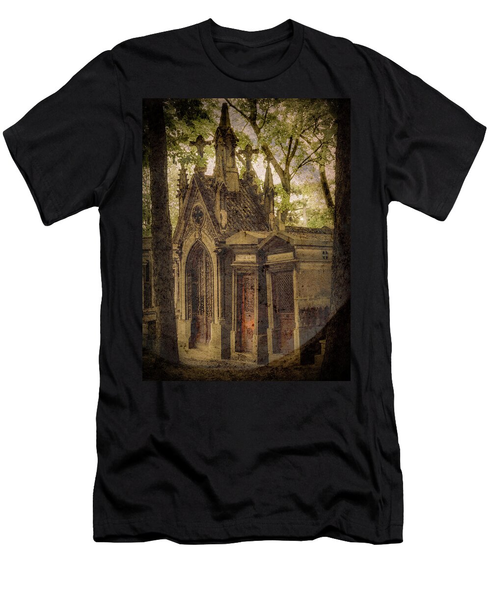 France T-Shirt featuring the photograph Paris, France - Spirits - Pere-Lachaise by Mark Forte