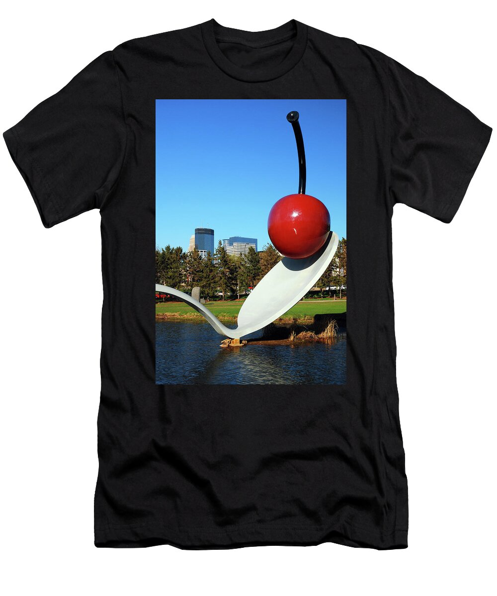 Minneapolis T-Shirt featuring the photograph Spoonbridge by James Kirkikis