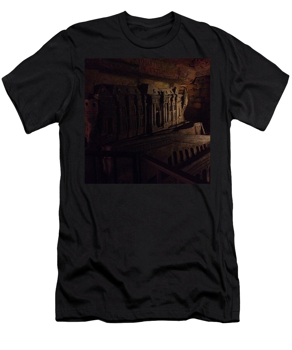 Atmosphere T-Shirt featuring the photograph Spotted This Inside The Catacombs In by Charlotte Cooper