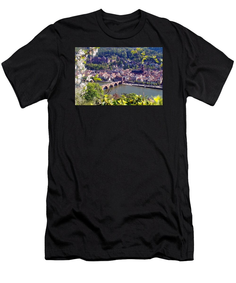 Europe T-Shirt featuring the photograph springtime in Heidelberg by Rudi Prott