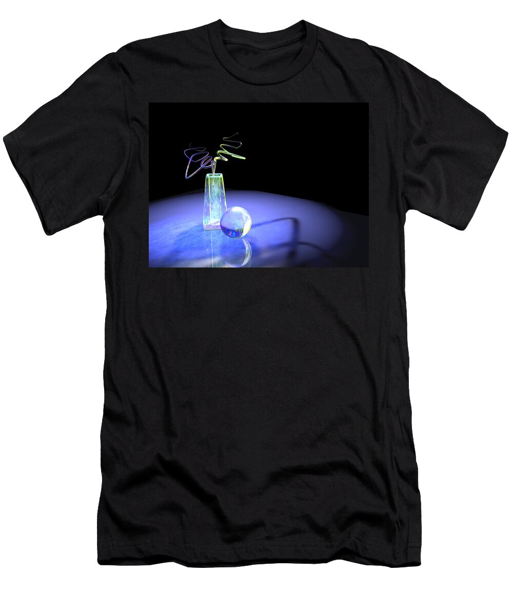 3d T-Shirt featuring the digital art Square Vase 1 by Paul Gaj