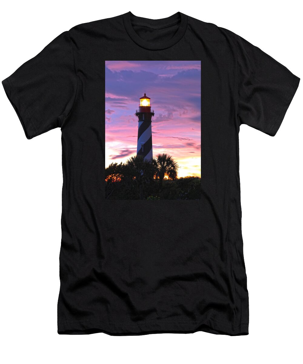 Lighthouse T-Shirt featuring the photograph St. Augustine Light by Robert Och