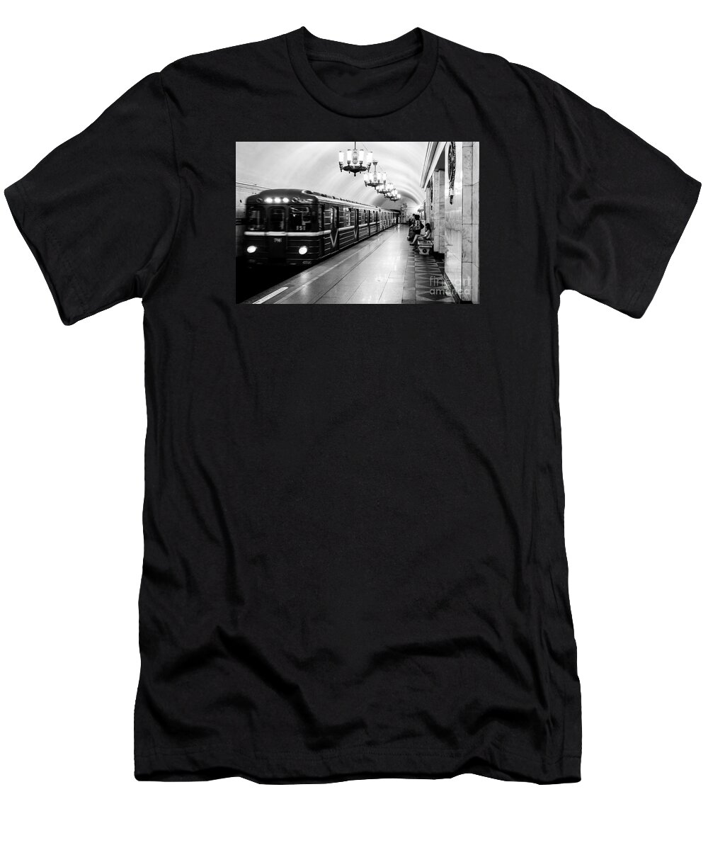 Russia T-Shirt featuring the photograph St Petersburg Russia Subway Station by Thomas Marchessault