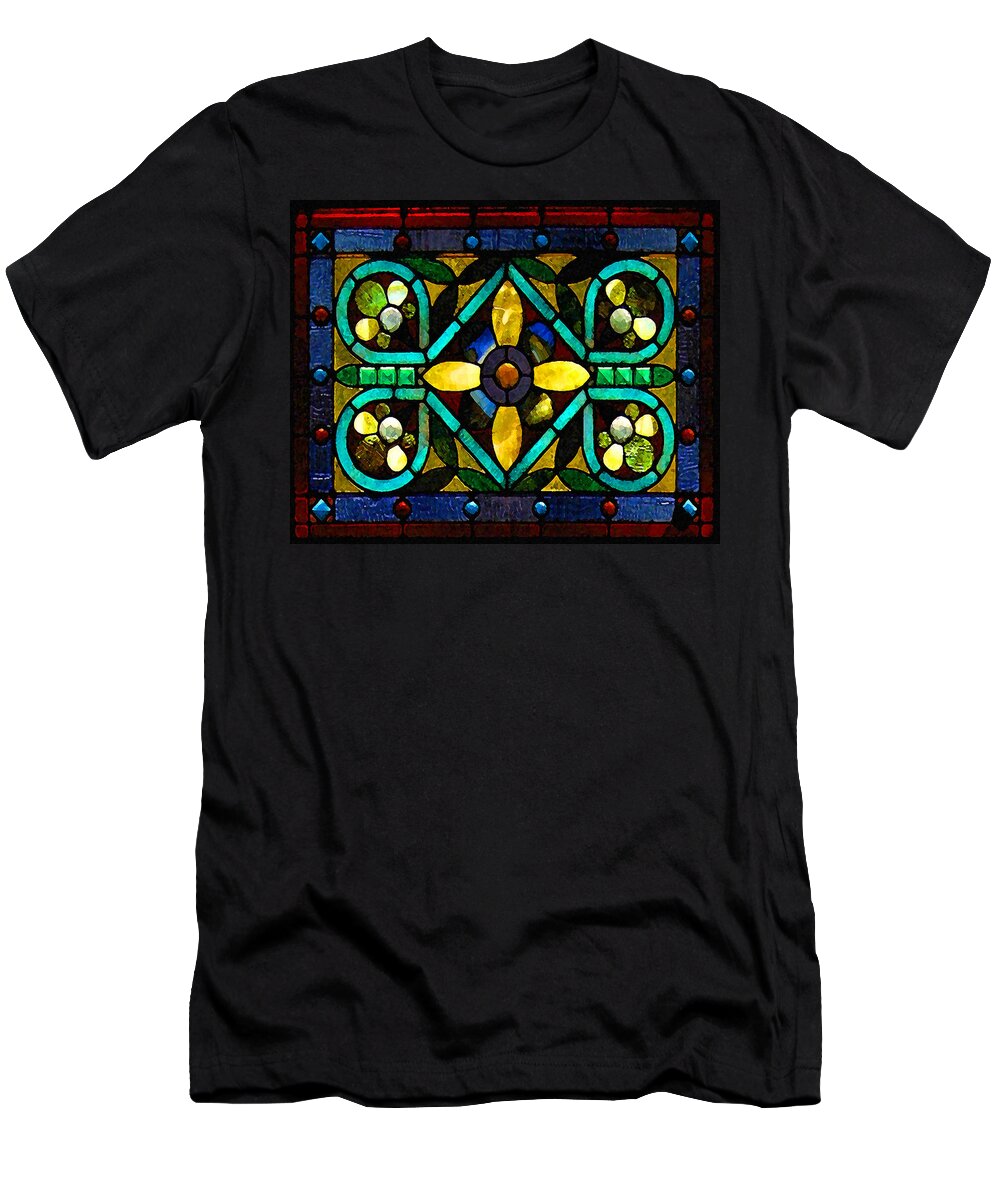 Stained Glass T-Shirt featuring the photograph Stained Glass 1 by Timothy Bulone