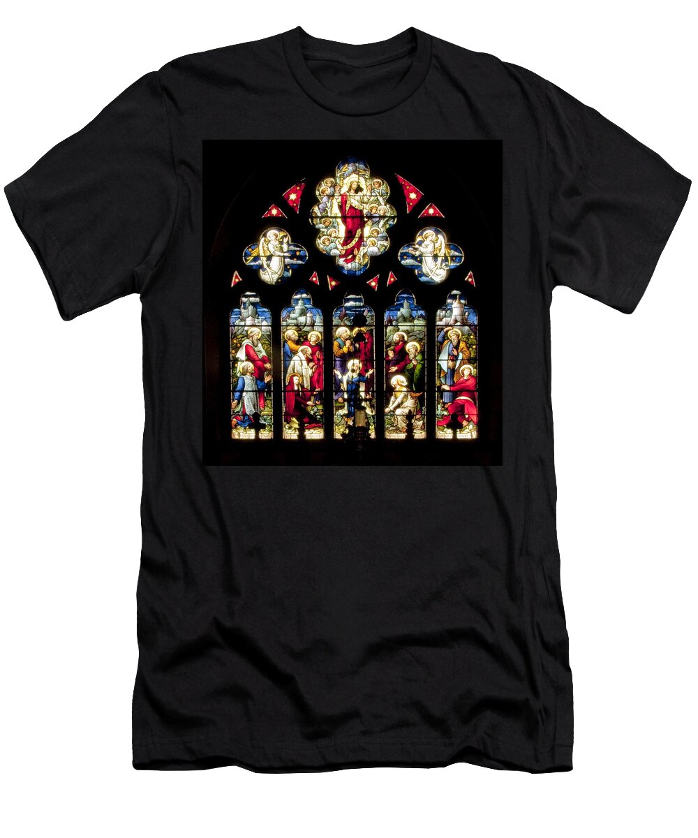 Stained T-Shirt featuring the photograph Stained Glass by Steven Natanson