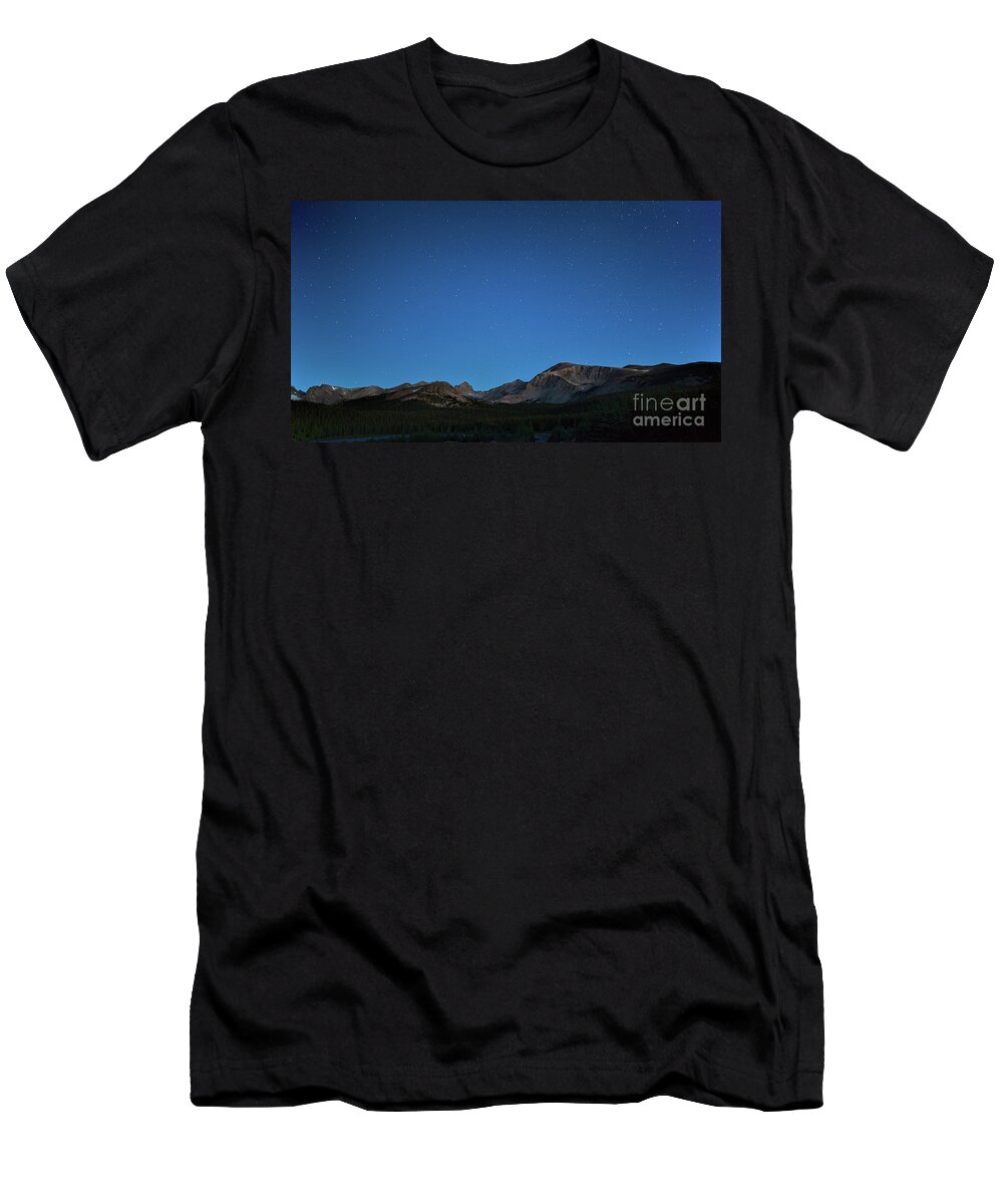 Brainard Lake Landscape T-Shirt featuring the photograph Stars Over Brainard Lake by Jim Garrison