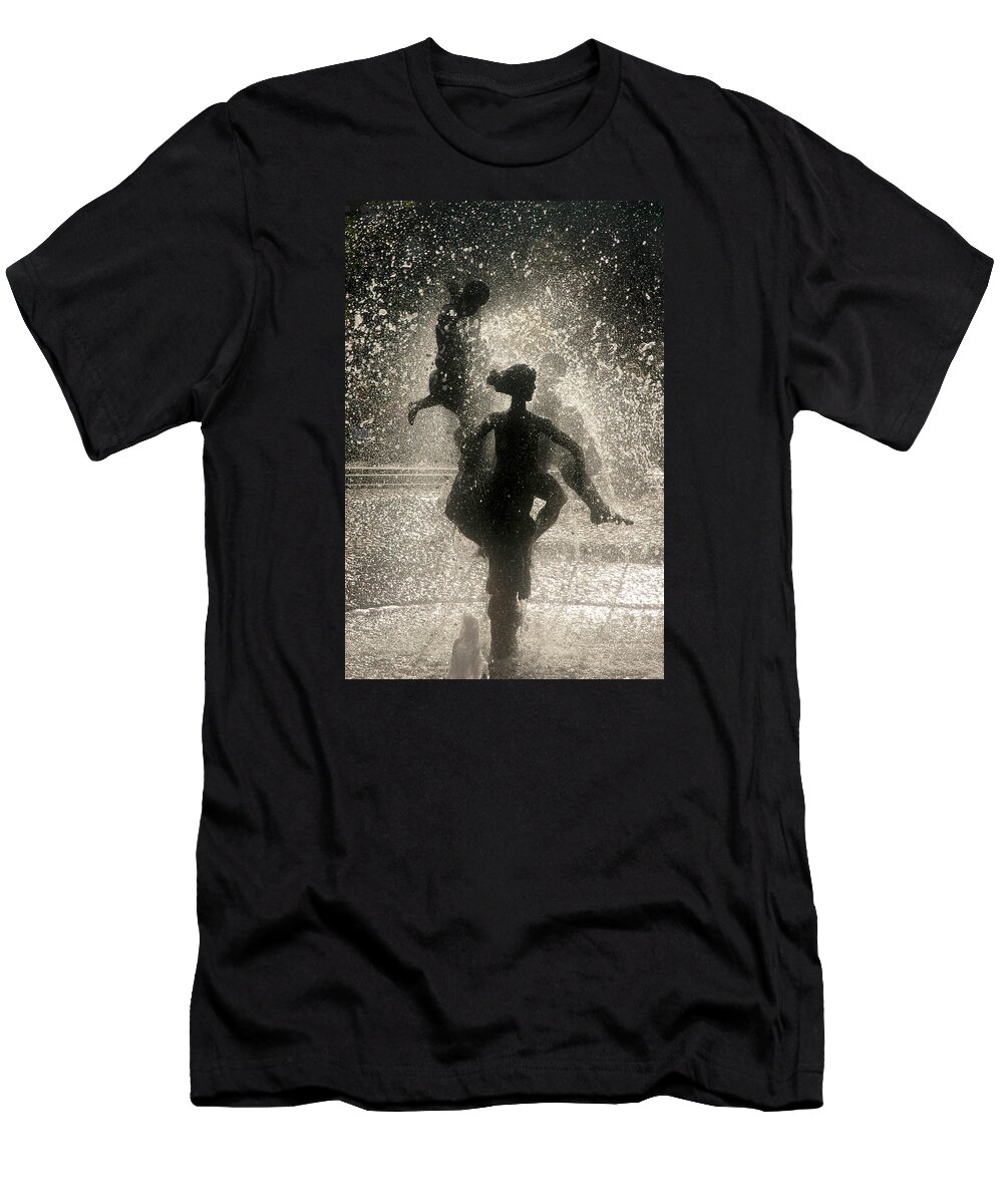 Statue T-Shirt featuring the photograph Statue in Rostock, Germany by Jeff Burgess