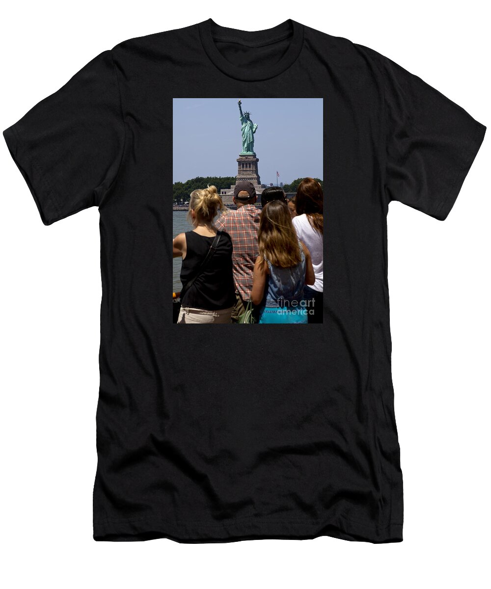 New York City T-Shirt featuring the photograph Statue of Liberty - New York City by Anthony Totah