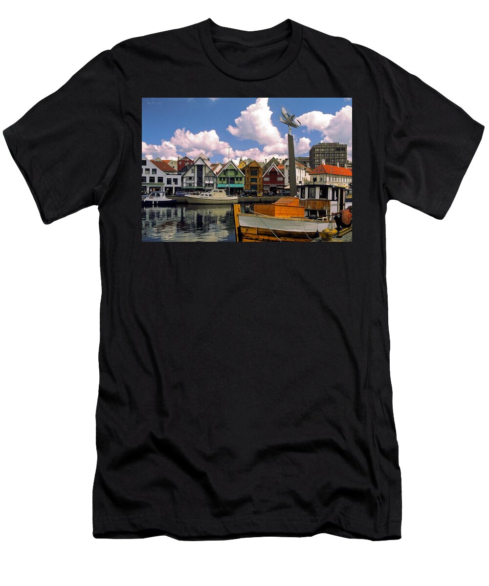 Harbor T-Shirt featuring the photograph Stavanger Harbor by Sally Weigand