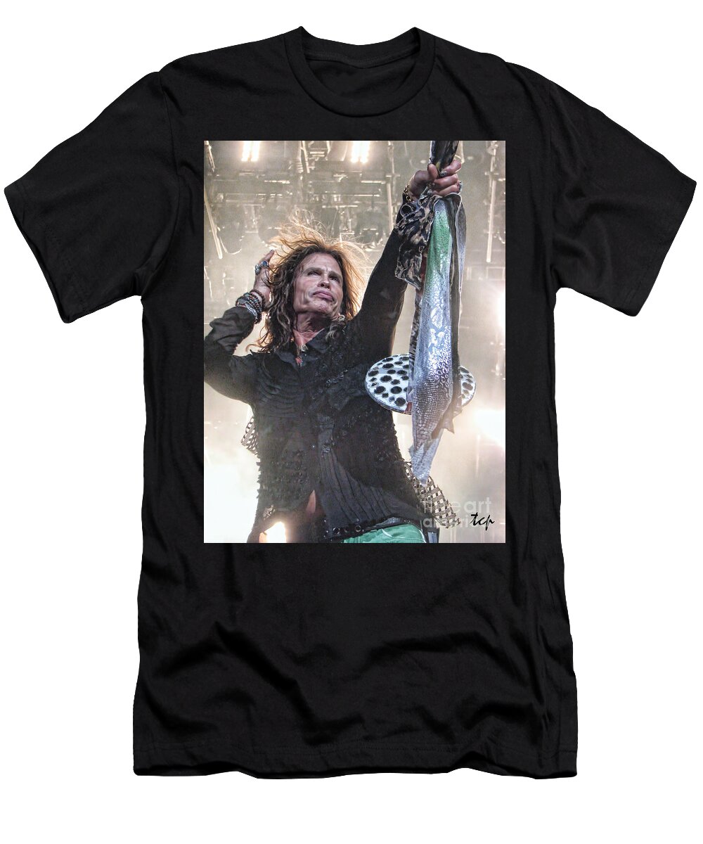Steven Tyler T-Shirt featuring the photograph Steven Gives by Traci Cottingham