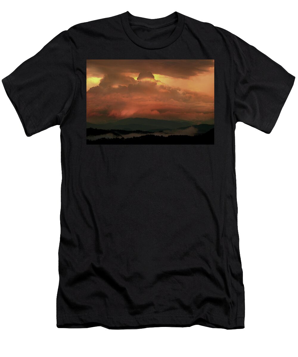 Smoky Mountains Storm T-Shirt featuring the photograph Storm Over The Smokies 2 by Michael Eingle