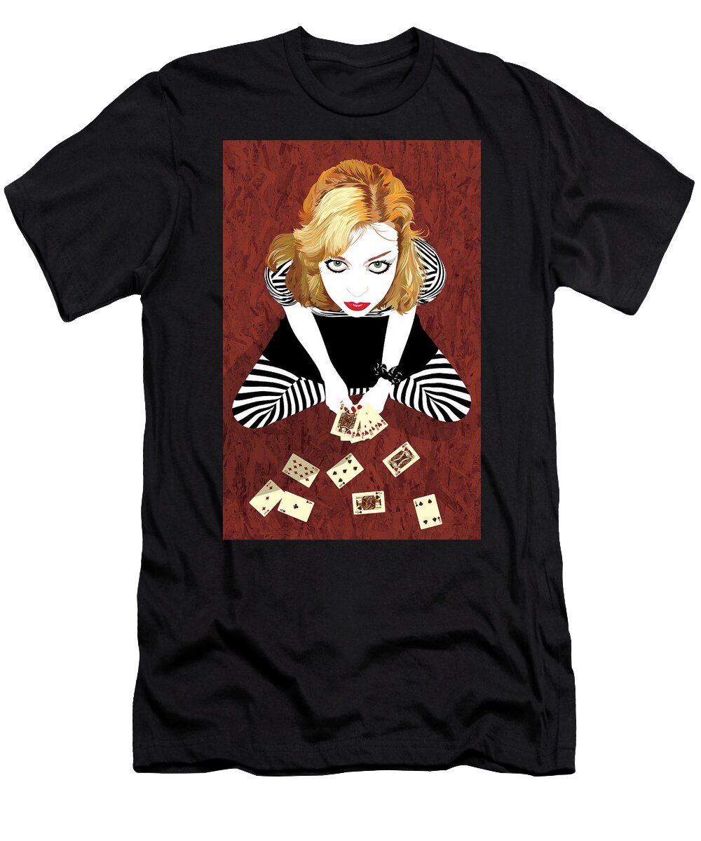 Poker T-Shirt featuring the digital art Straight Flush by Jason Casteel