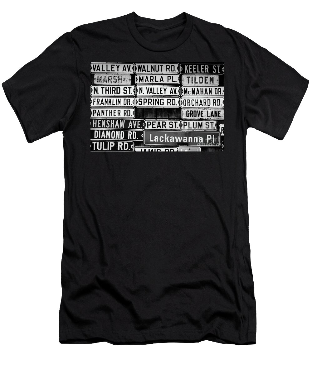 Street Signs T-Shirt featuring the photograph Street Names by Colleen Kammerer