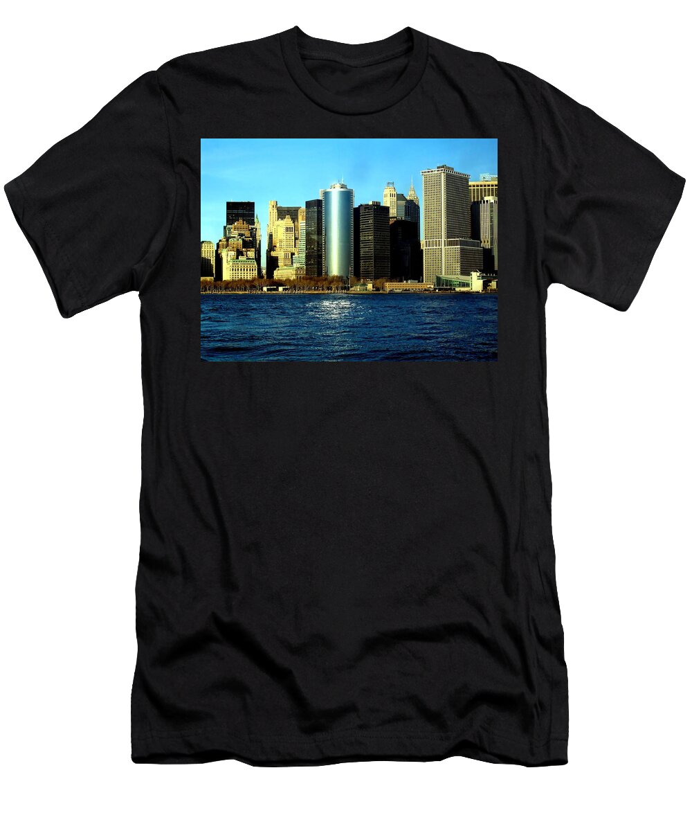Stylized Manhattan T-Shirt featuring the photograph Stylized Manhattan by Martine Murphy