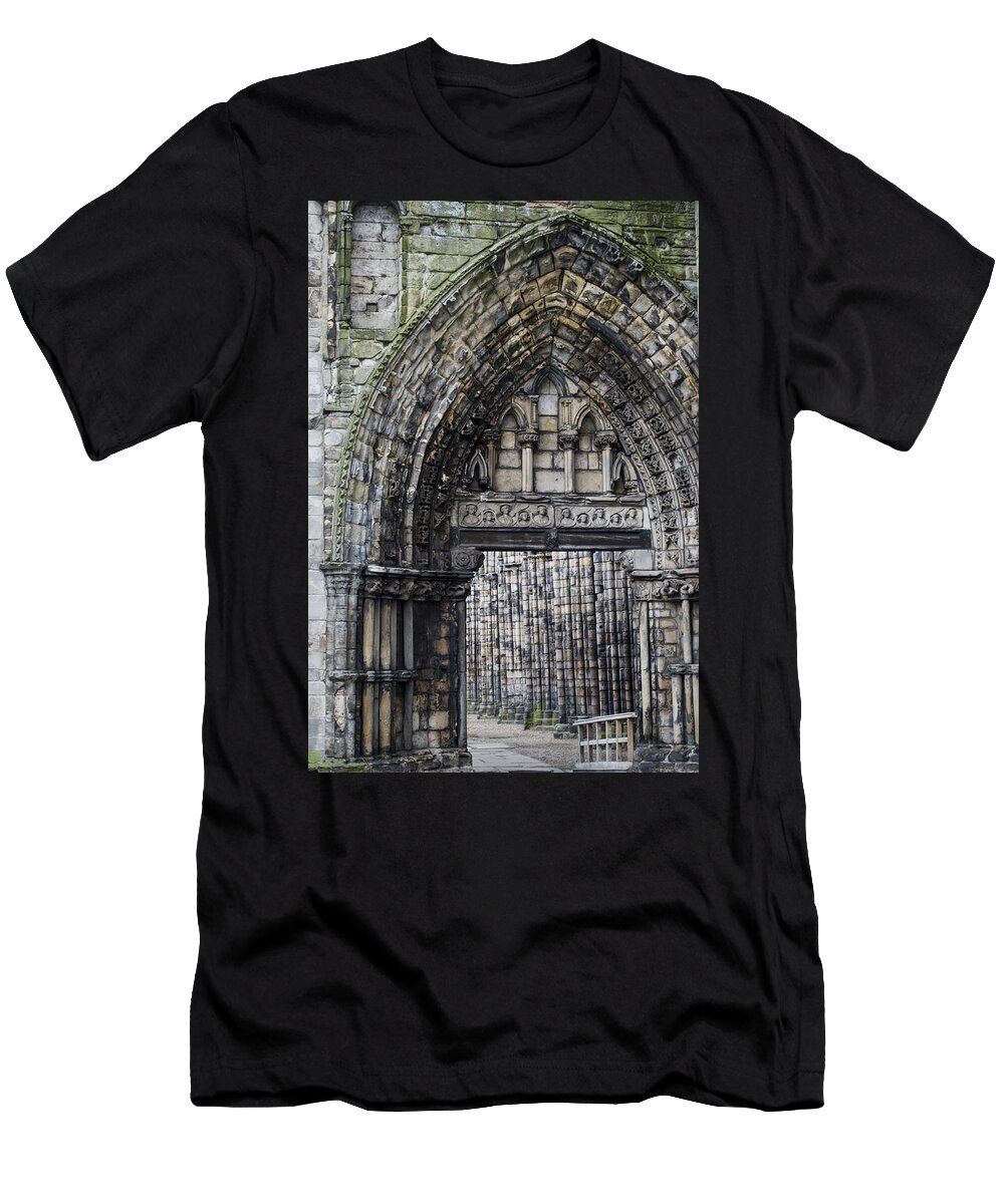 Edinburgh T-Shirt featuring the photograph Subtle Shades of Stone Holyrood Edinburgh Scotland by Sally Ross
