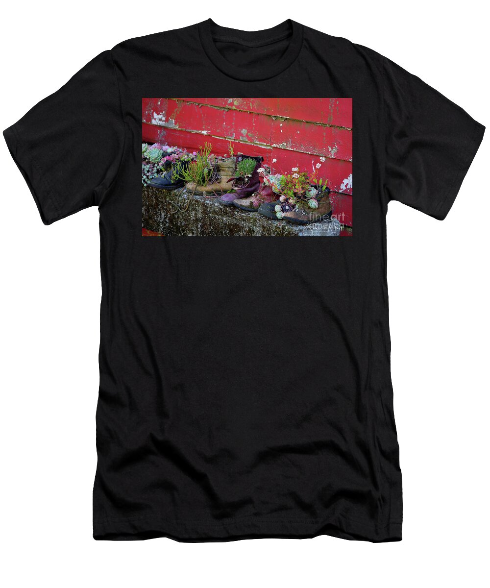 New Zealand T-Shirt featuring the photograph Succulent Kiwi Shoes by Joanne West