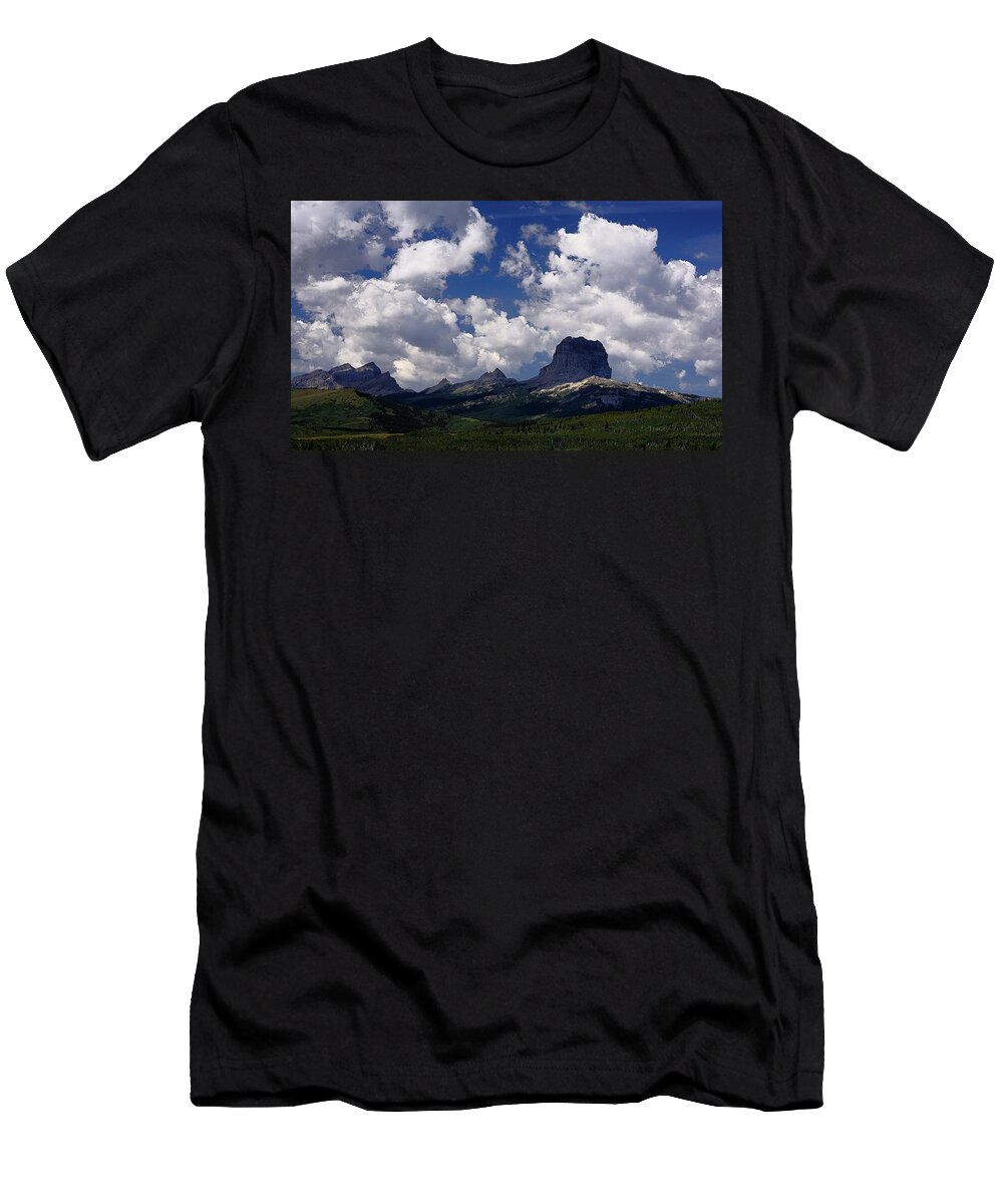 Chief Mountain T-Shirt featuring the photograph Summer Day at Chief Mountain by Tracey Vivar