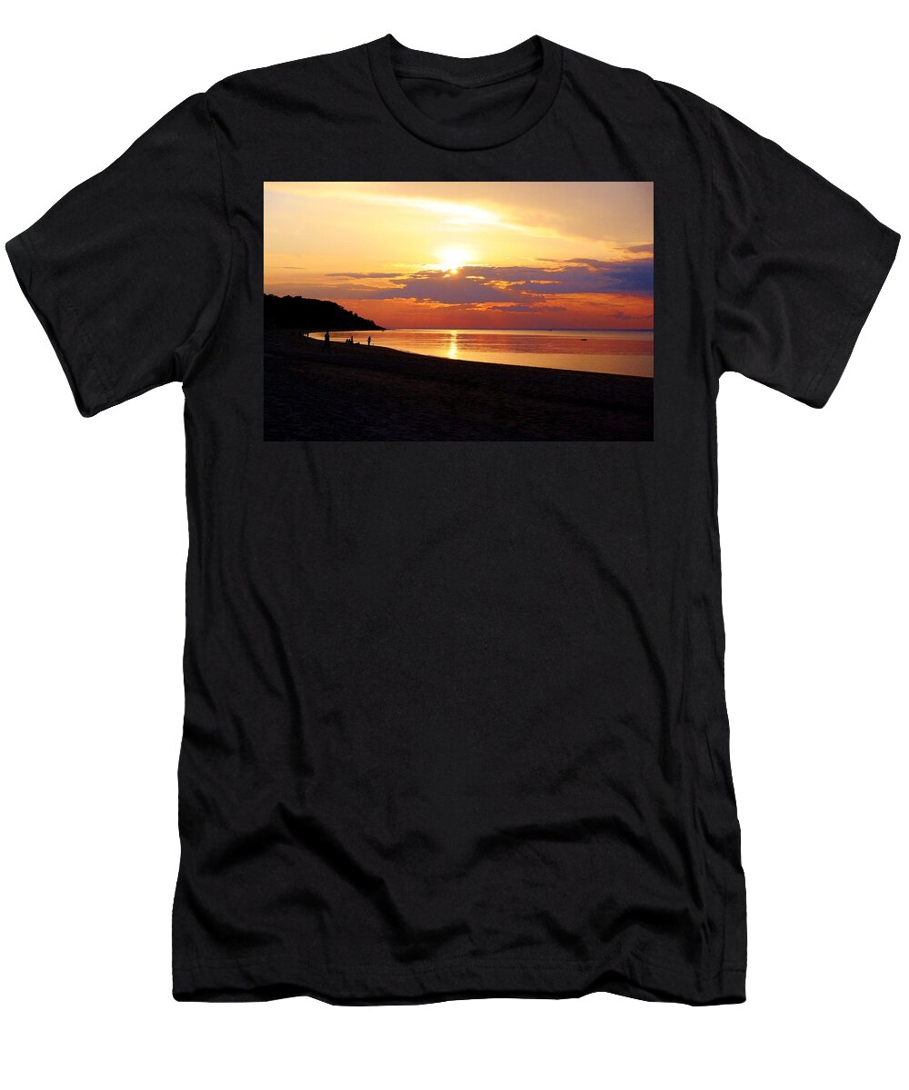 Sunset T-Shirt featuring the photograph Summer Peacefulness by Karen Silvestri