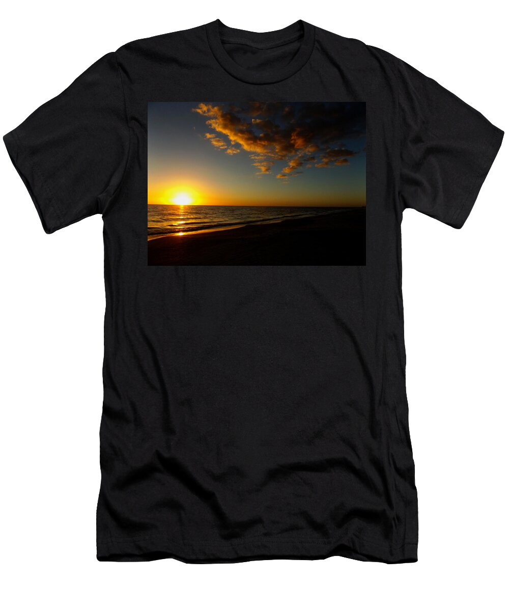 Bird T-Shirt featuring the photograph Sunday Sunset Redington Beach by Julie Pappas