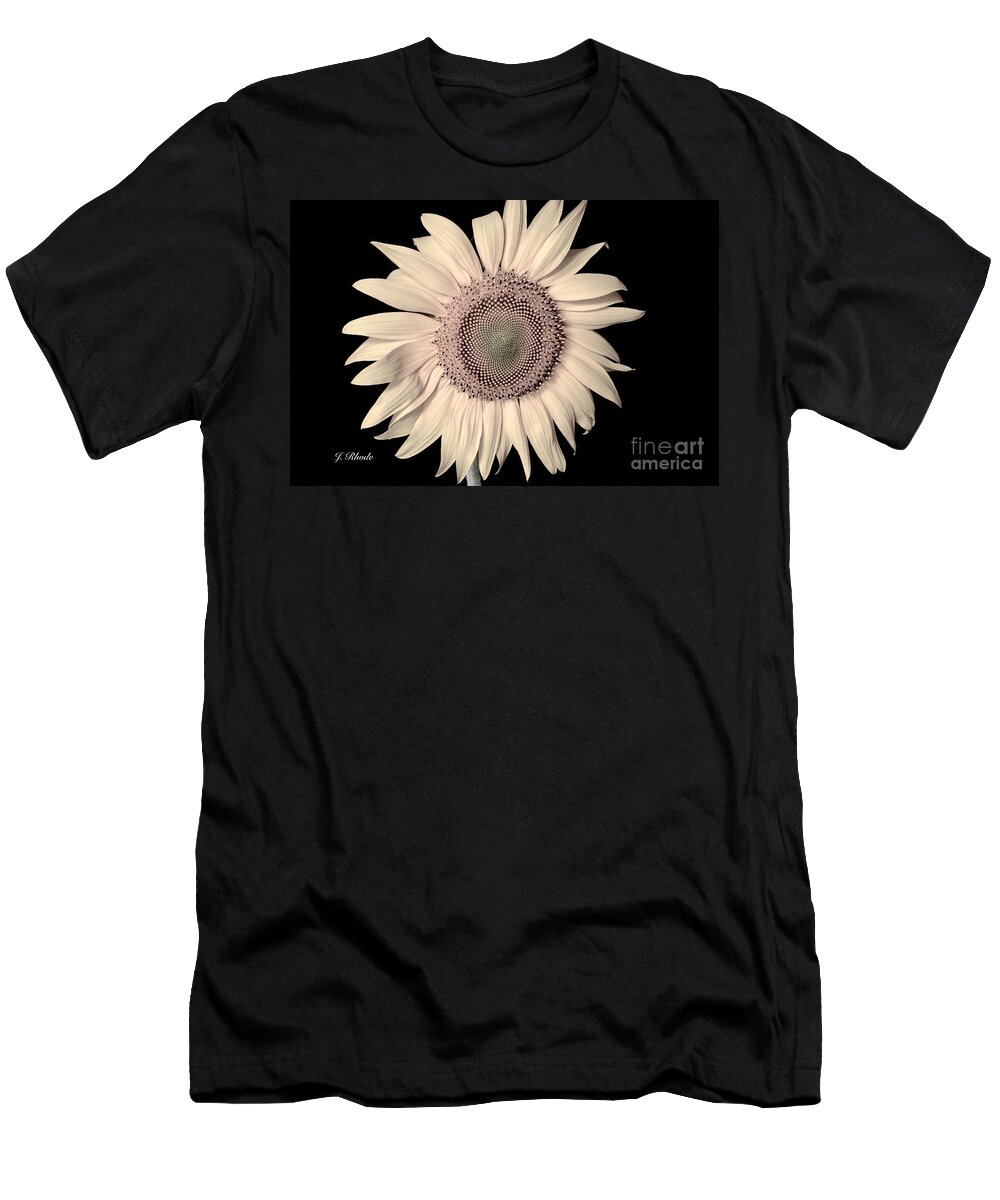 Art T-Shirt featuring the photograph Sunflower in Soft Creams by Jeannie Rhode