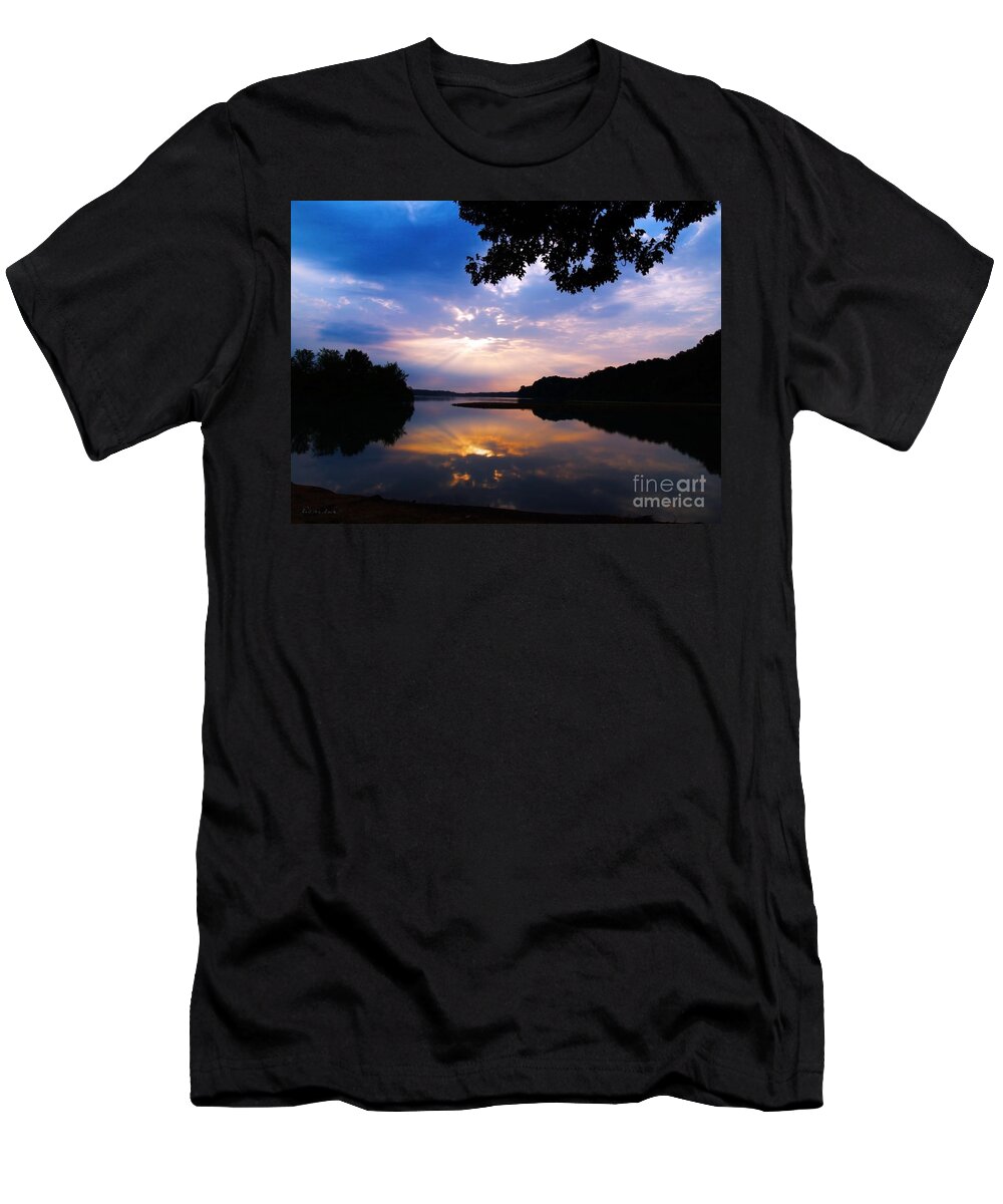 Sunrise T-Shirt featuring the photograph Sunrise Morning Bliss 252A by Ricardos Creations