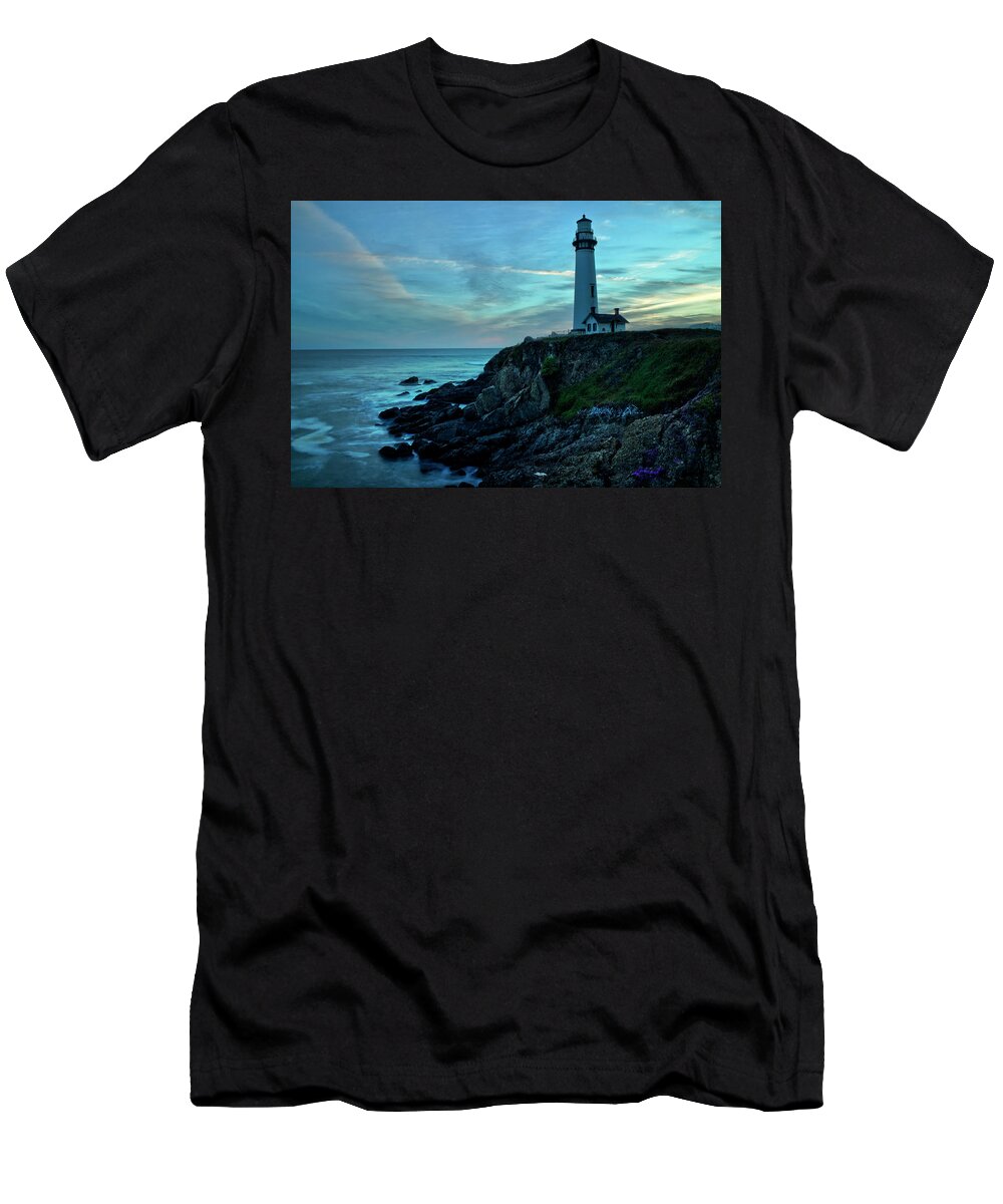 Sunset T-Shirt featuring the photograph Sunset at Pigeon Point by Morgan Wright