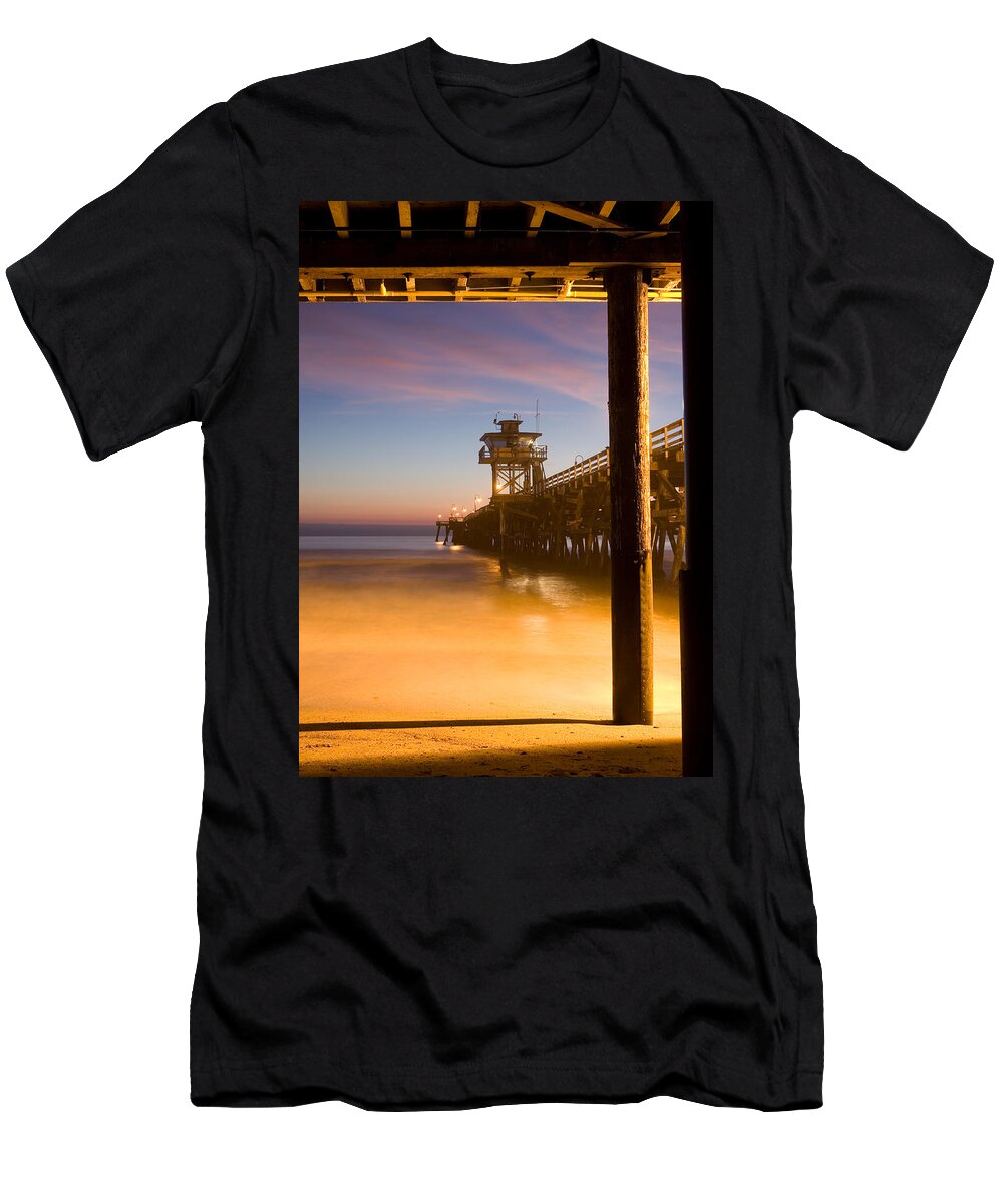 San Clemente T-Shirt featuring the photograph Sunset at San Clemente by Cliff Wassmann