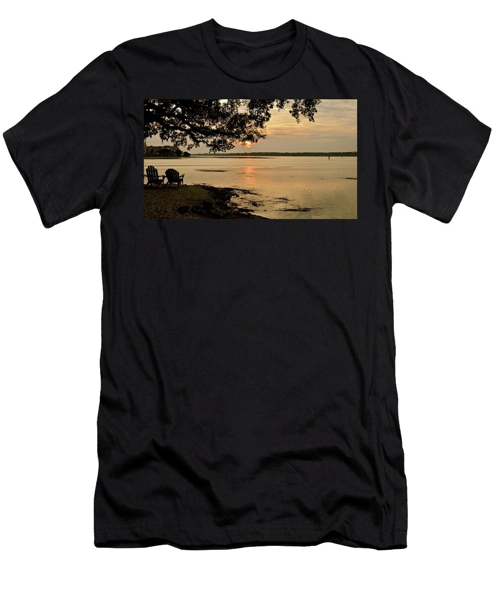 Sunset T-Shirt featuring the photograph Sunset For Two by Carol Bradley