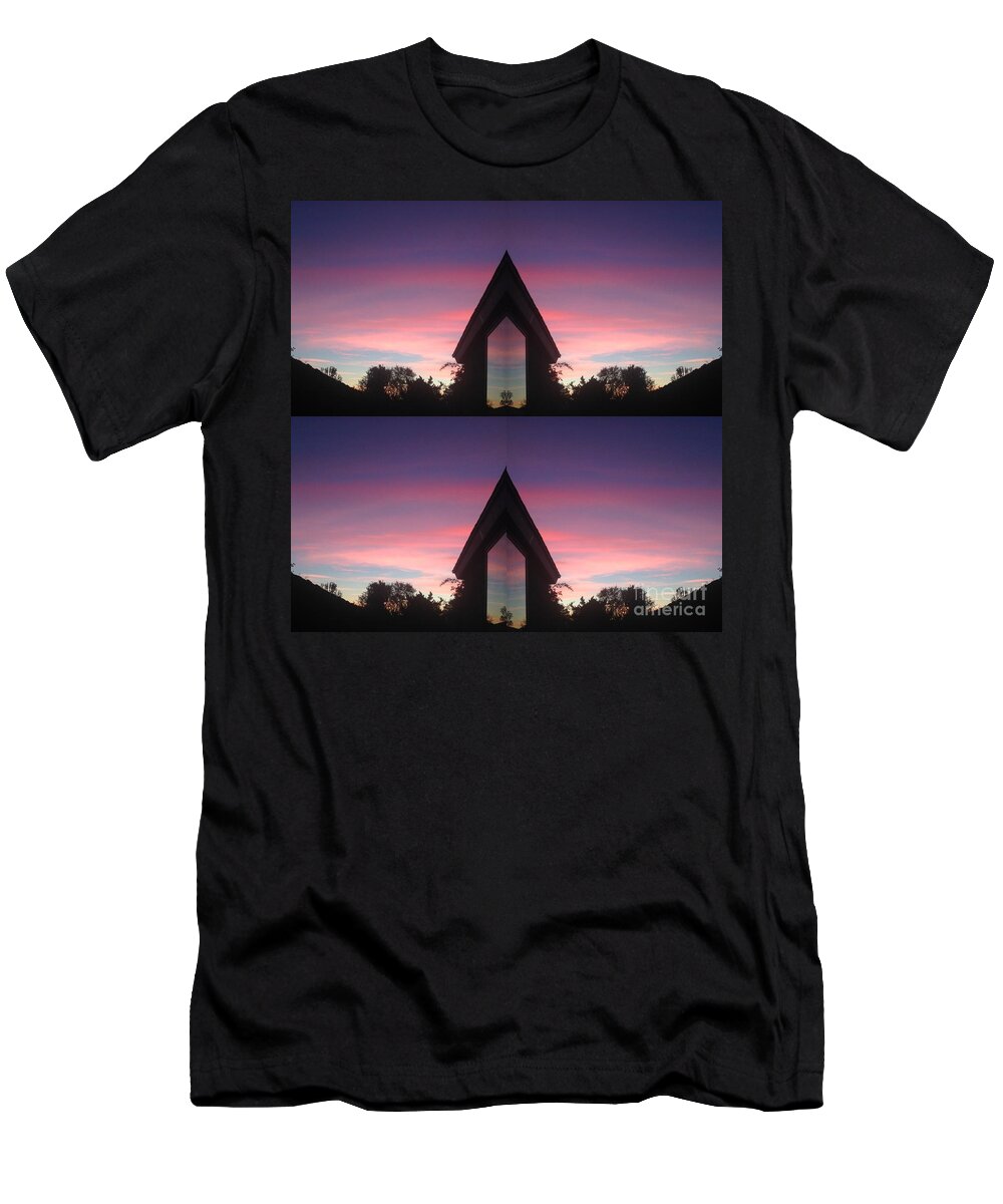 Sunset T-Shirt featuring the photograph Sunset Hues and Views by Nora Boghossian