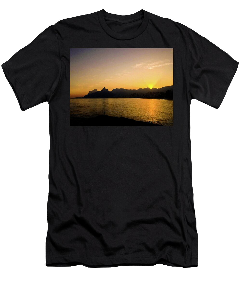 Rio De Janeiro T-Shirt featuring the photograph Sunset In Rio by Cesar Vieira