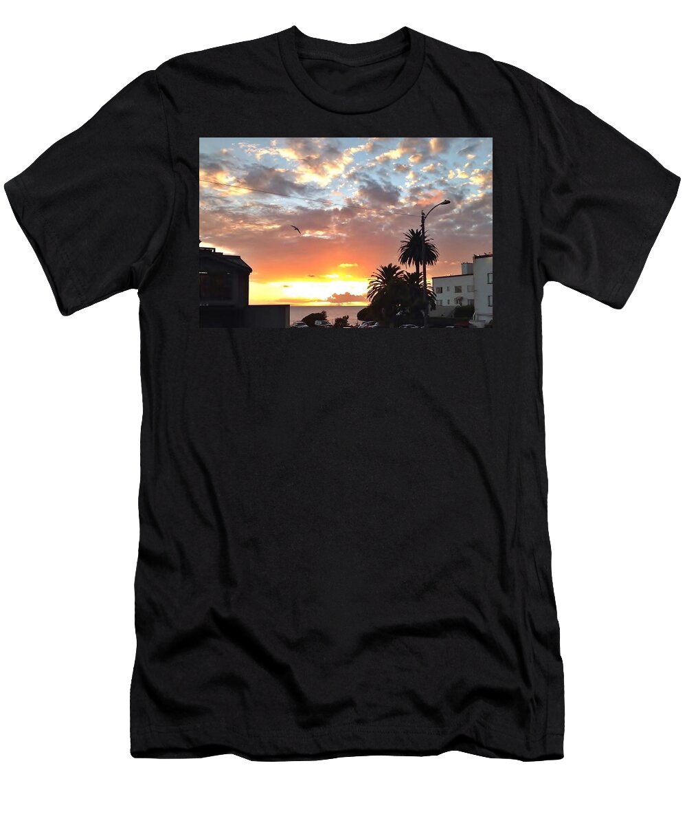 Laguna Beach T-Shirt featuring the photograph Sunset Laguna Oct 2015 by Dan Twyman