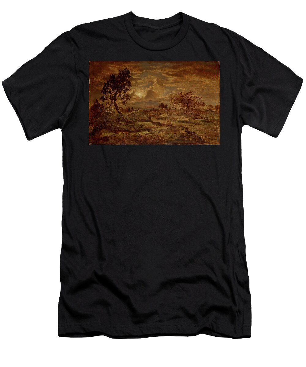 Sunset Near Arbonne T-Shirt featuring the painting Sunset near Arbonne by MotionAge Designs