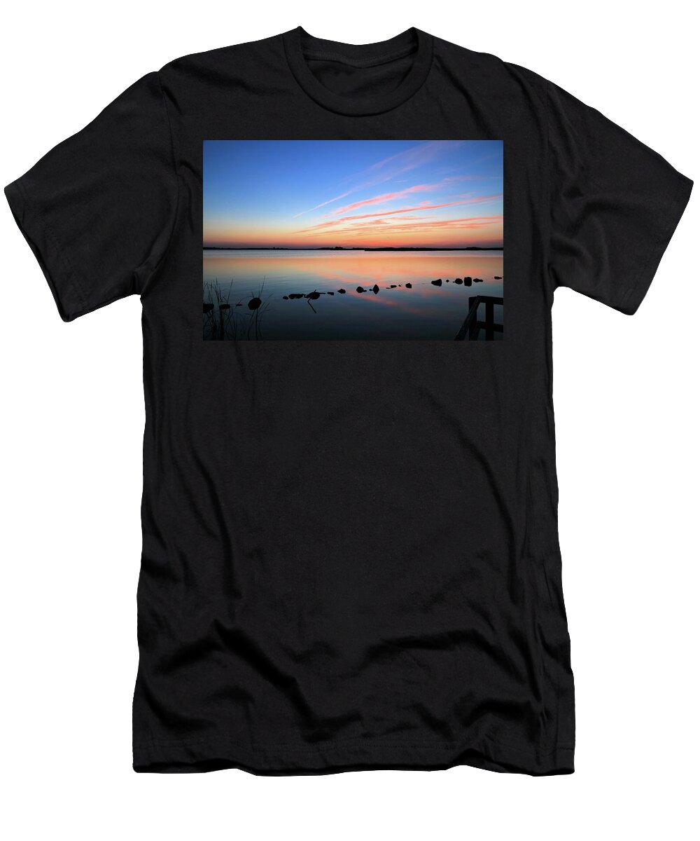 Photosbymch T-Shirt featuring the photograph Sunset over Back Bay National Wildlife Refuge by M C Hood